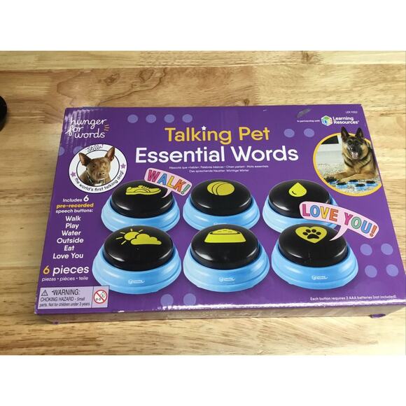 Hunger for Word Talking Pet Essential Words 6Piece Buttons for Dog Communication - Picture 5 of 6